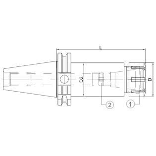 Mandrin à pince iso pour pinces er 